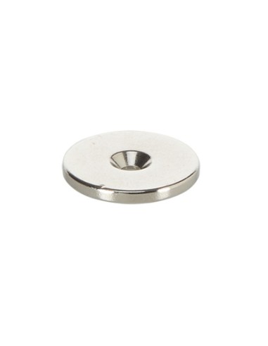 Magnete al Neodimio da avvitare, ⌀ 15 x 3,2/6 x h 3 mm, Assiale, Nichelato